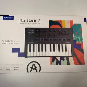 Arturia MiniLab 3 MIDI Controller Keyboard USB Music Production w Box Tested